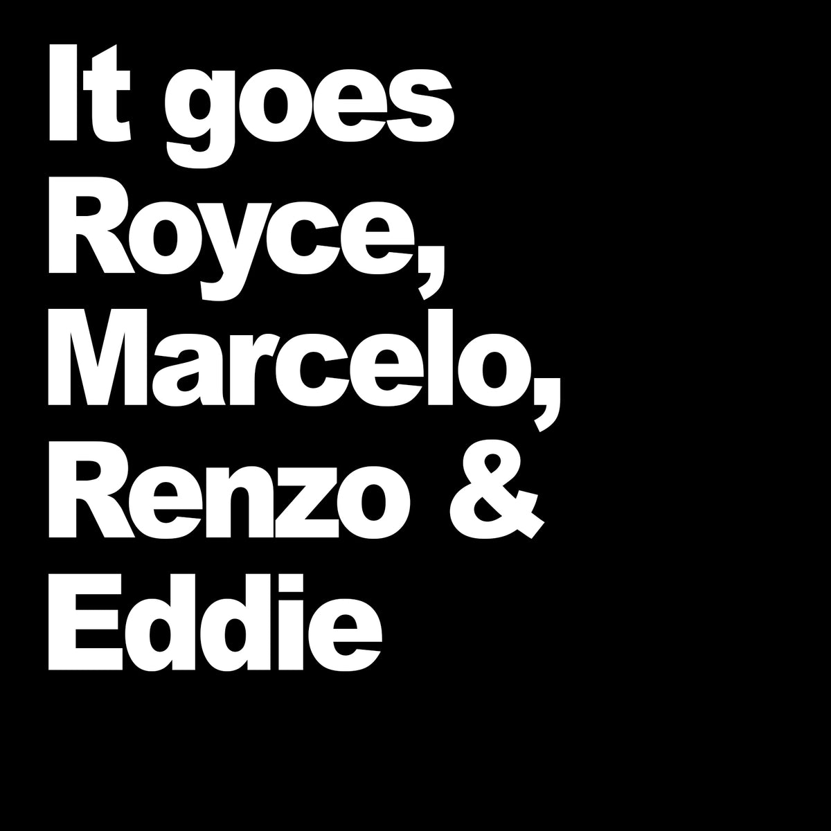 BJJ Legends T-Shirt – Royce, Marcelo, Renzo &amp; Eddie