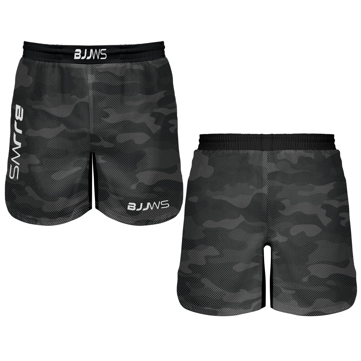 Carbon Camo BJJ Shorts - Pull-on fight shorts