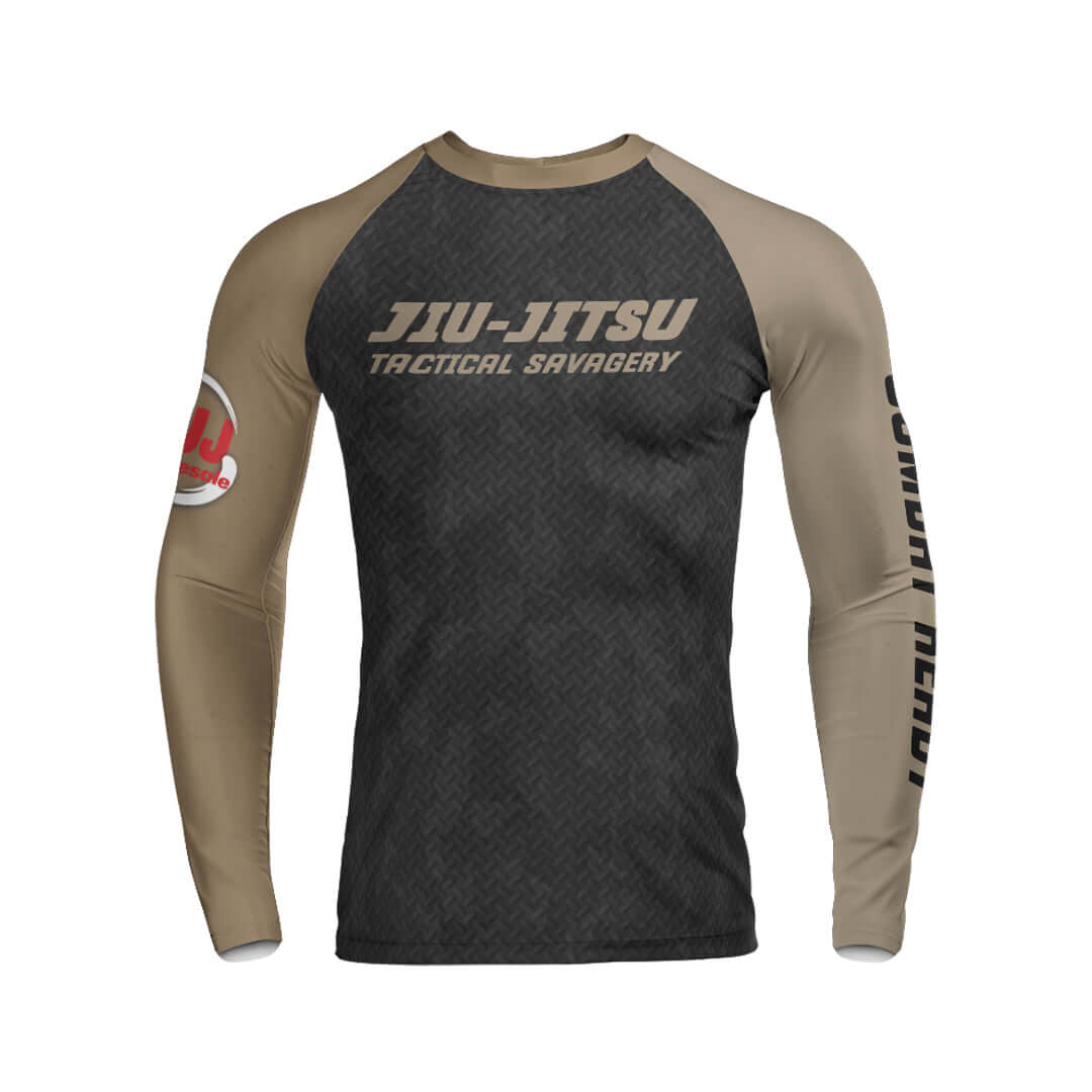 Tactical Savagery (Coyote Camo) Rashguard - Long Sleeve - BJJ Wholesale