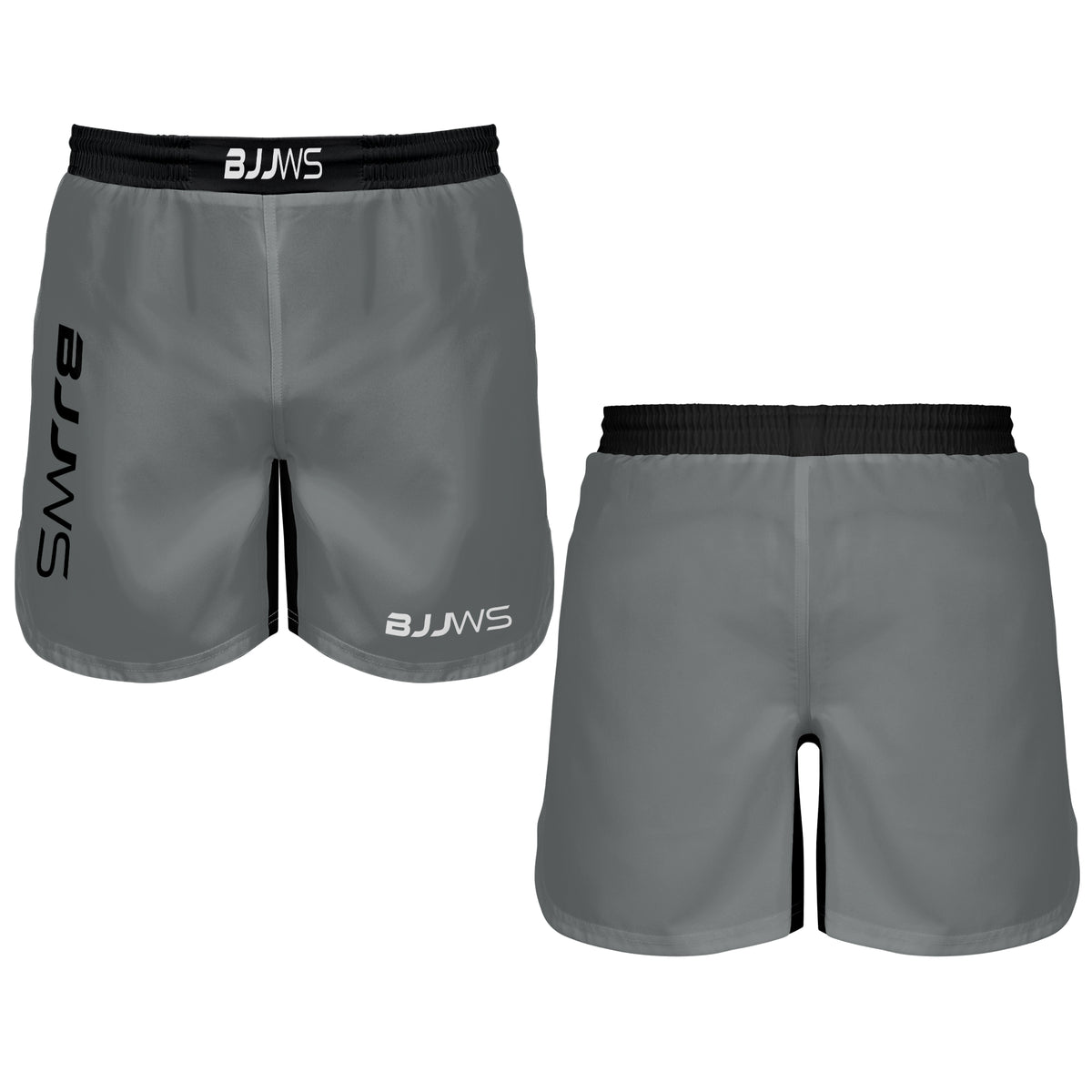 Grey BJJ Shorts - Pull-on fight shorts | BJJ Wholesale