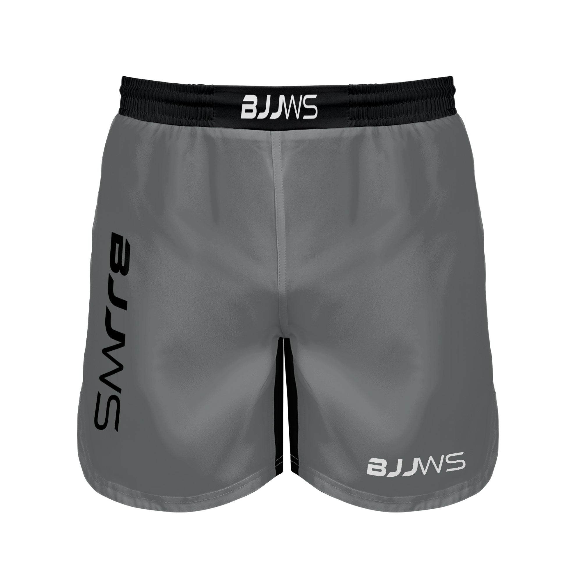 Grey BJJ Shorts - Pull-on fight shorts