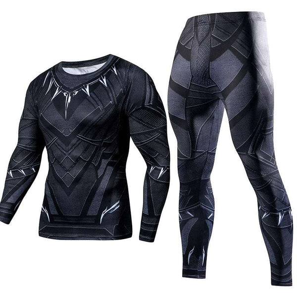 Black Panther BJJ Sport Set - Rashguard and Spats