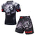 Black Wolf BJJ Sport Set - Short Sleeved Rashguard and Shorts