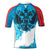 kuma rashguard short sleeve blue and red with angry bear nogi bjj